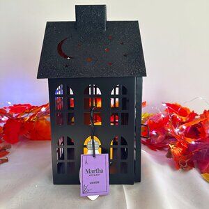 Halloween Martha Stewart 13" battery powered Black metal lighted lantern
